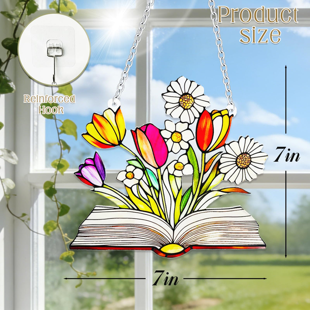 Tiedashu UV-printed real-glass suncatcher with deep color depth