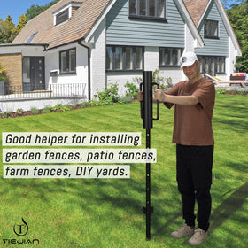 TIEJIAN fence installation tool in use for garden and farm projects