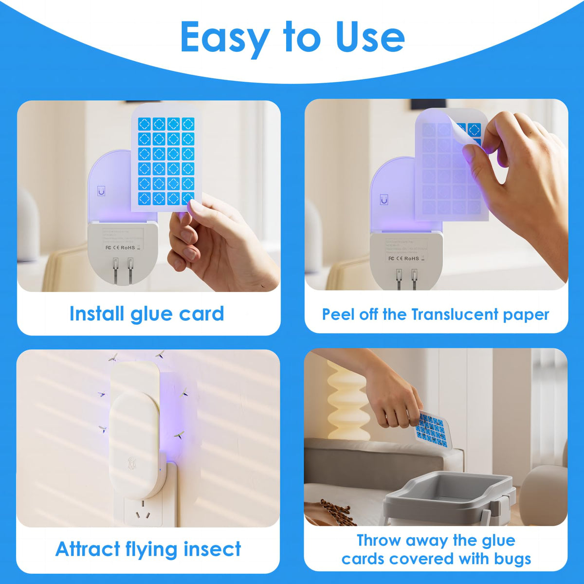 TIENBE home indoor trap with refills for continuous insect protection.