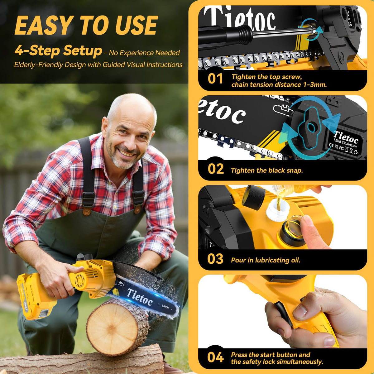 Tietoc mini chainsaw after-sales warranty and support