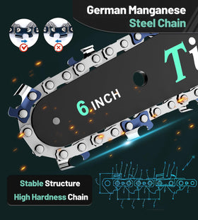 Tietoc mini chainsaw safety features protect hands and eyes during operation