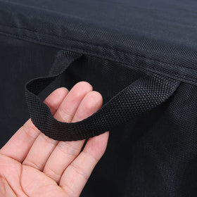 TIFILE outdoor cover cleans easily with a hose and stores in its bag.