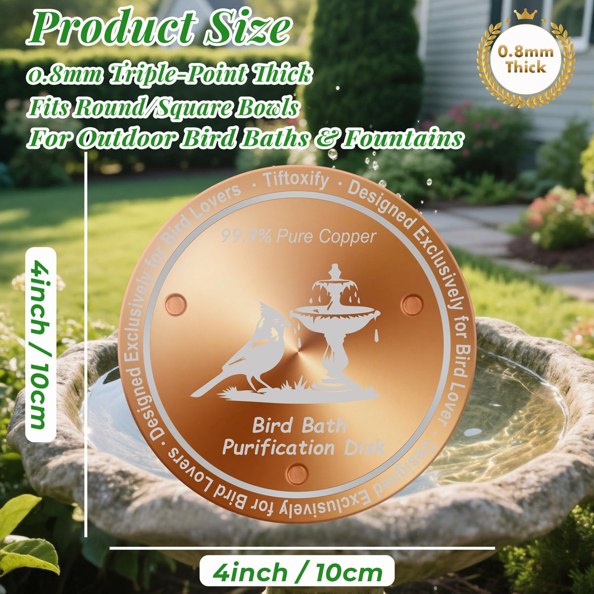 Tiftoxify universal-fit disk on pedestal or hanging bowls.