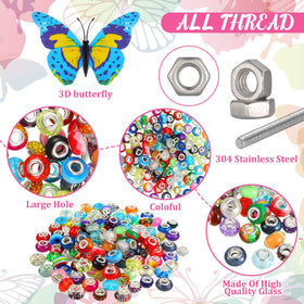 Tigeen 3D butterfly ornaments add whimsy to garden beaded stakes.