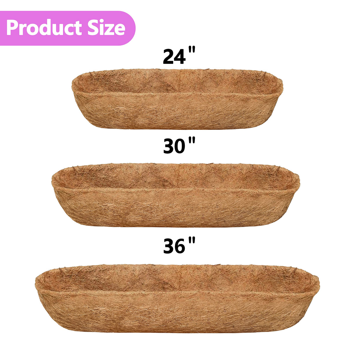 TigeJoy natural coco fiber liner in use for indoor and outdoor planters