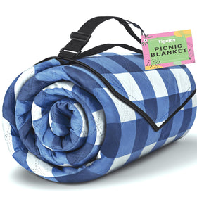 TigeJoy picnic blanket 80x118 front view offers roomy space for family gatherings