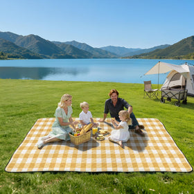 TigeJoy blanket folded with V-shaped Velcro strap ready for carrying