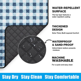 TigeJoy gingham pattern close up highlights stylish durable outdoor styling