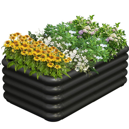 Tigerden raised garden bed with open base for improved drainage and root health.