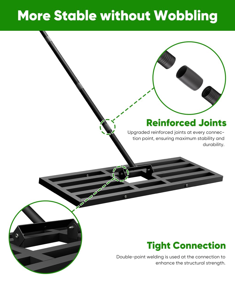 Tigerden heavy-duty steel construction withstands tough leveling tasks