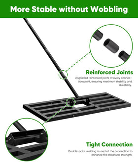 Tigerden heavy-duty steel construction withstands tough leveling tasks