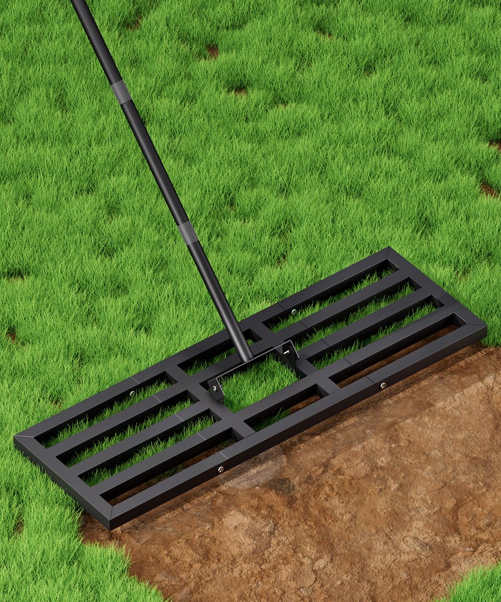 Tigerden lawn leveling rake 44x10 head for even soil distribution