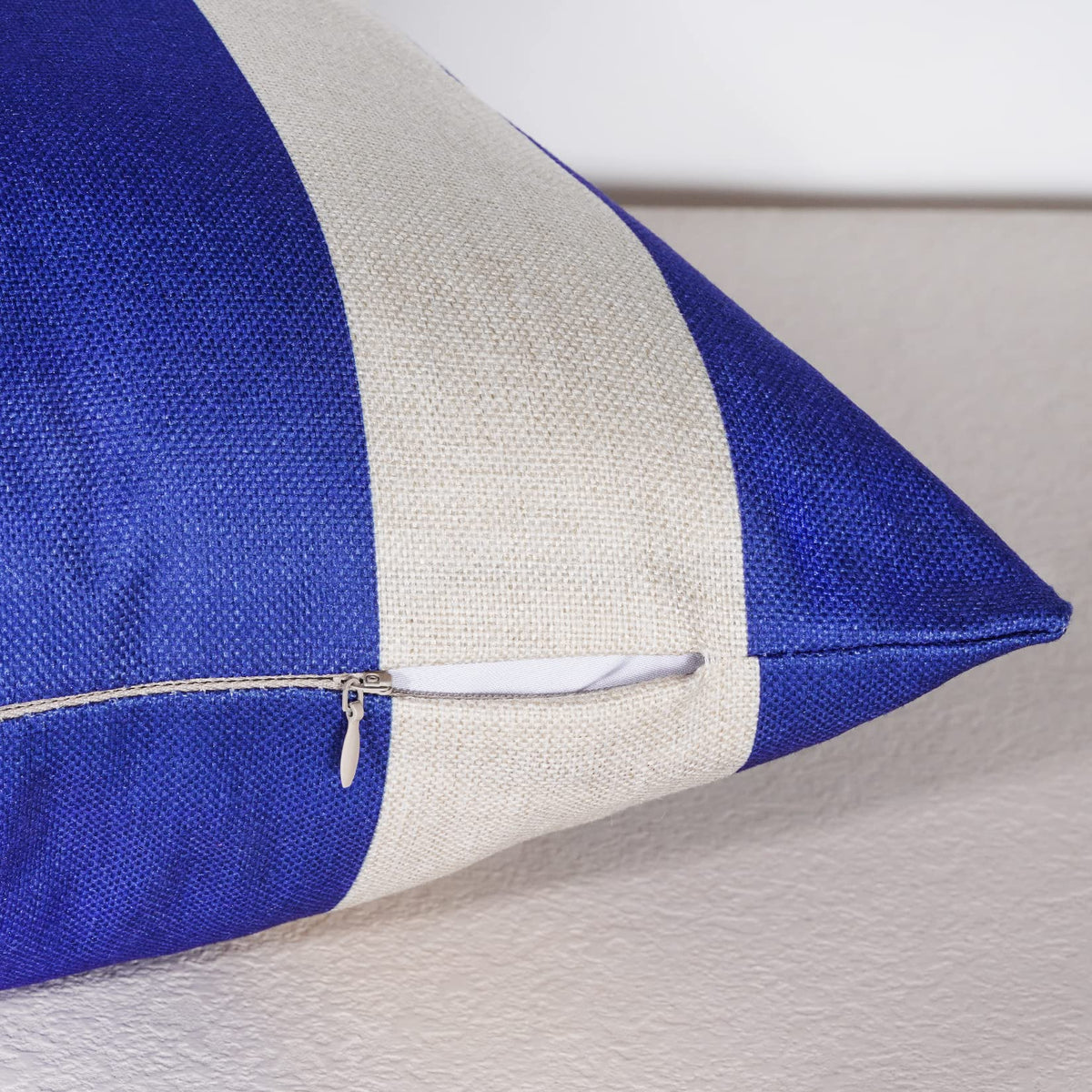 Tiggell four-pack striped pillow covers suitable for indoor and outdoor decor.
