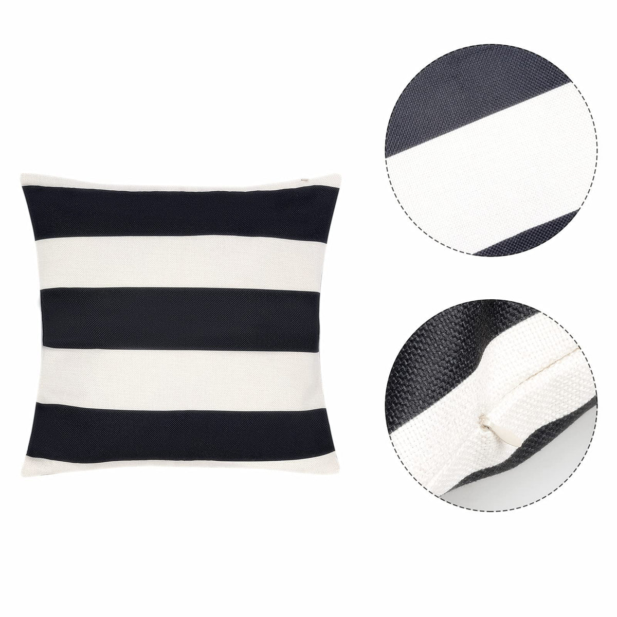 Tiggell indoor-outdoor pillow case withstands outdoor use and cleaning.