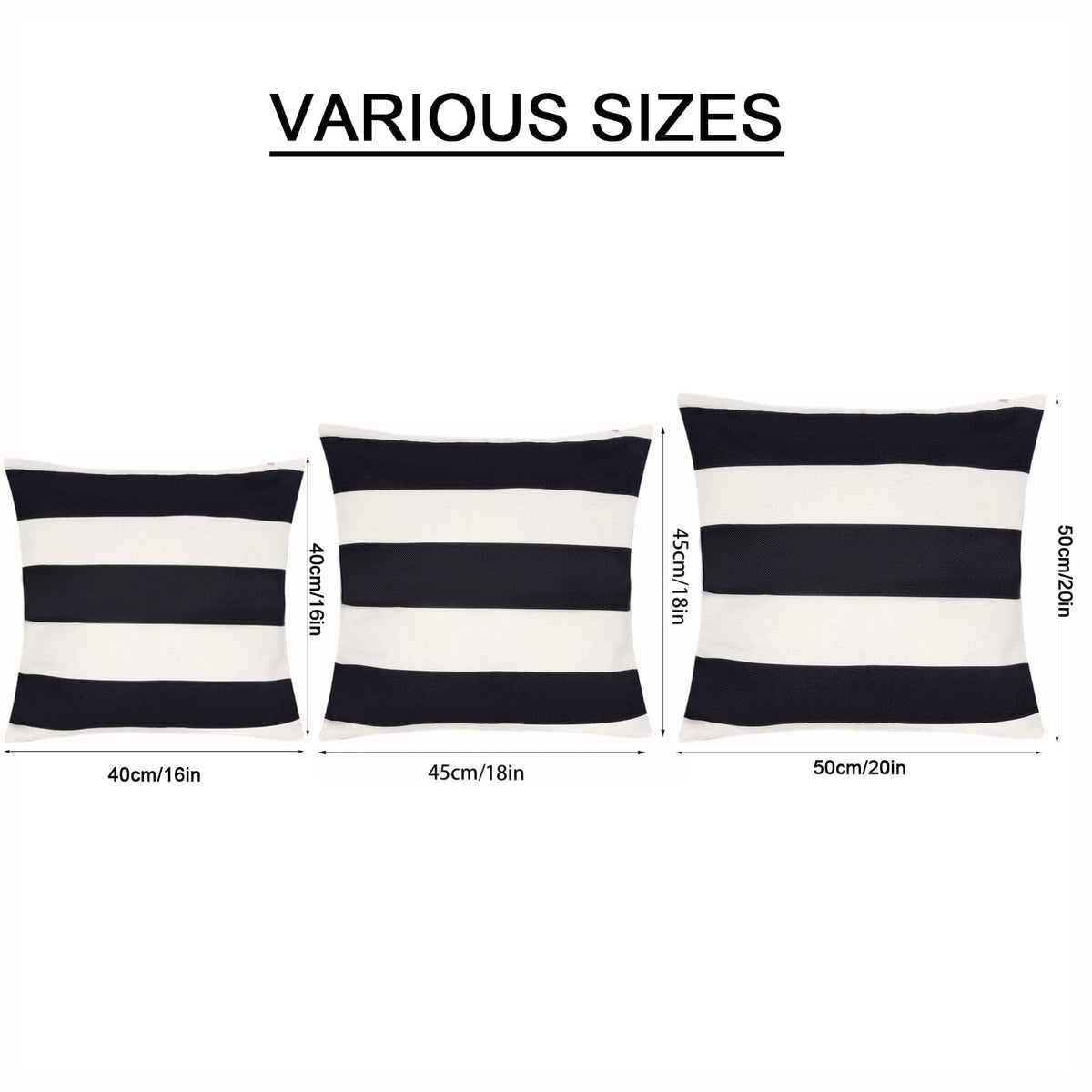 Tiggell stripe-pattern pillow cover 2-pack ideal for garden and patio decor.