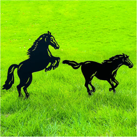 TIGGSY horse garden stake front view enhances yard appeal.