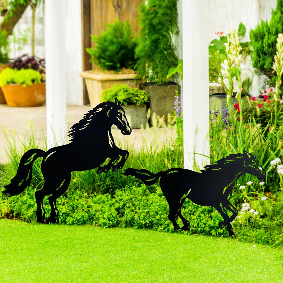 TIGGSY patio garden stake installed for lasting curb appeal.