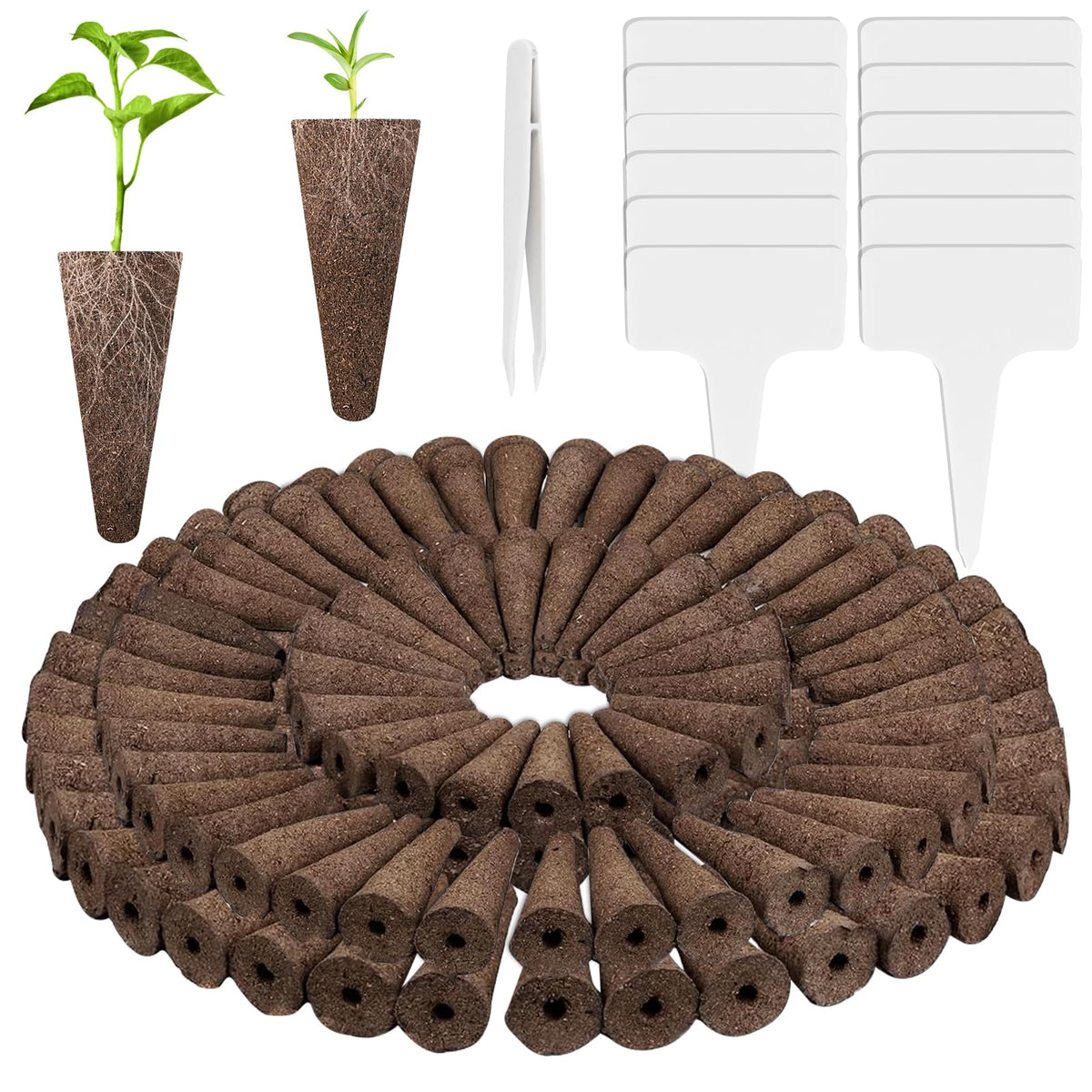 Tigvio 133-pack hydroponic sponges kit ready for AeroGarden use and germination
