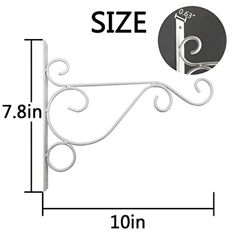 TIHOOD bracket white finish supports heavy planters on decks and walls.