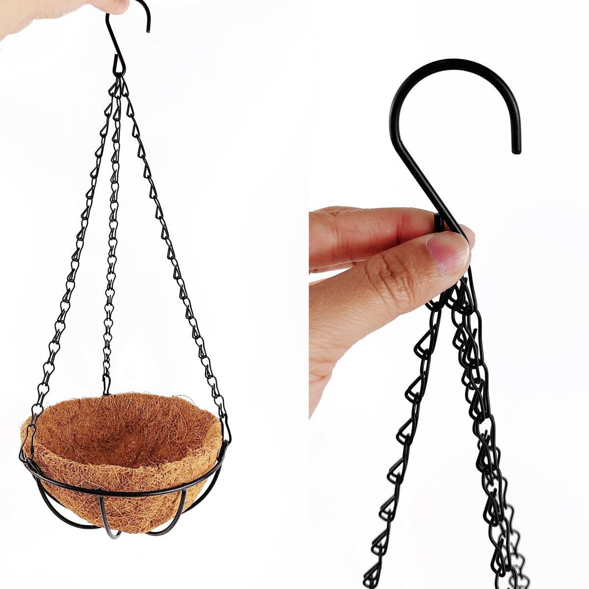 TIHOOD hanging chains and hooks for quick, tool-free installation.