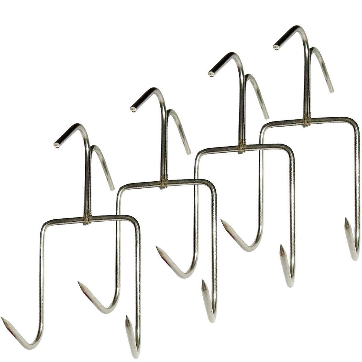 TIHOOD smoker hooks 4-pack bacon hanger for easy hanging and even smoking results.