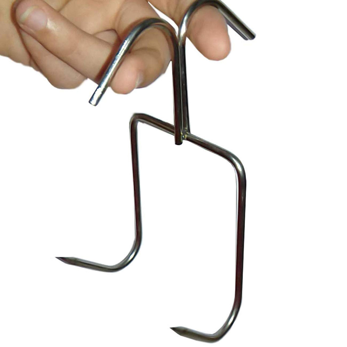 TIHOOD smoker hooks 4-pack meat hangers for versatile roasting and even heat exposure.