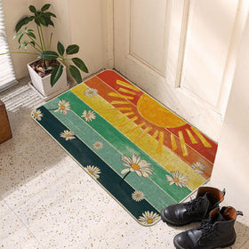 Tikeciti doormat with non-slip rubber backing for safe outdoor use