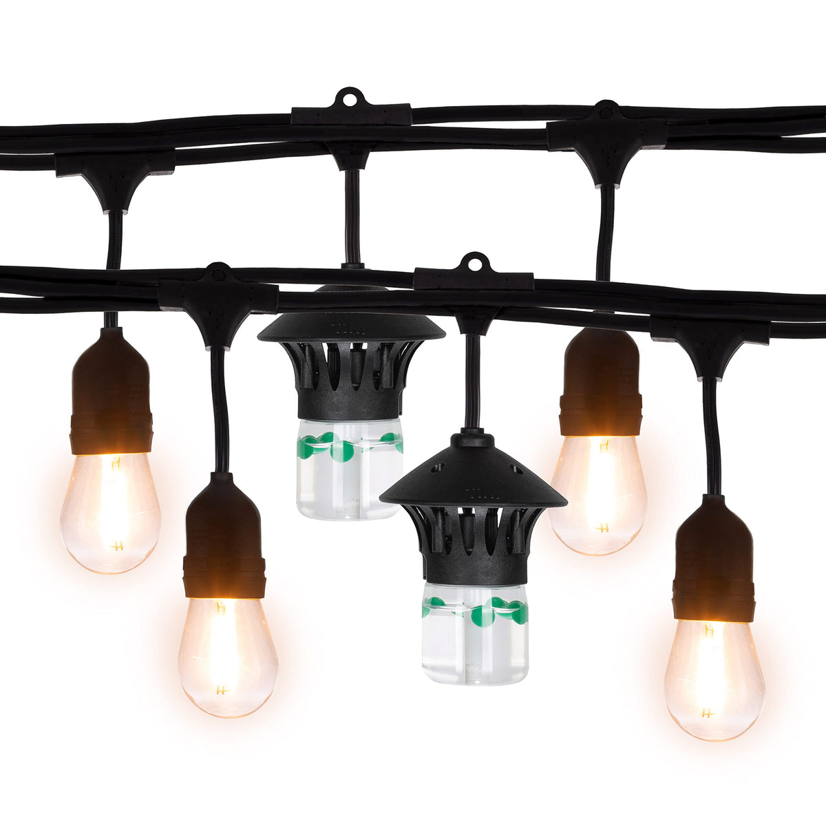 TIKI BiteFighter outdoor LED mosquito lights glow warmly while deterring mosquitoes
