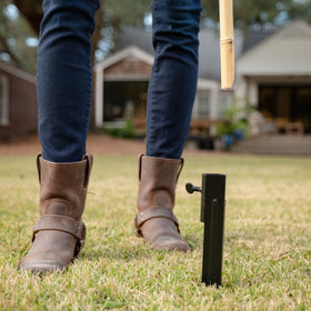Four-pack design for complete patio lighting coverage