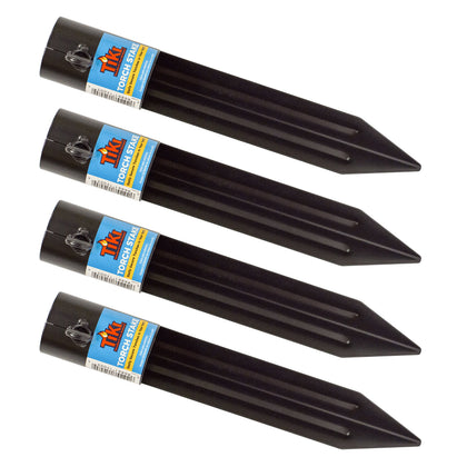 TIKI Metal Torch Stakes side view showing stable outdoor torch support