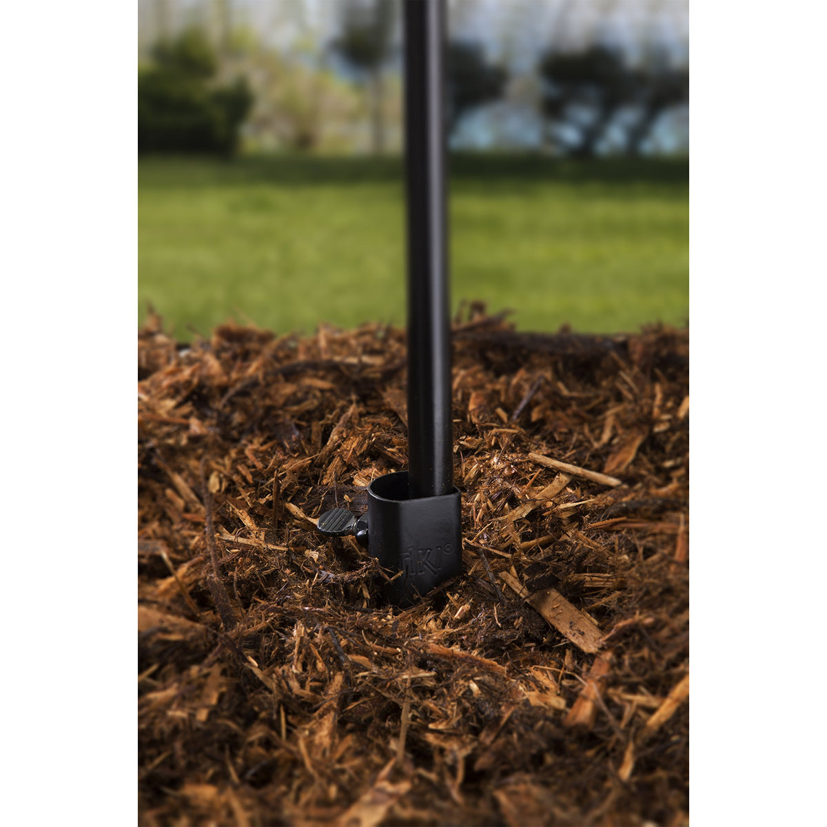 Weather-resistant powder-coated finish protects torches outdoors