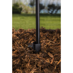 Weather-resistant powder-coated finish protects torches outdoors