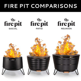 TIKI portable outdoor fire pit ideal for patio, campsite, or beach use