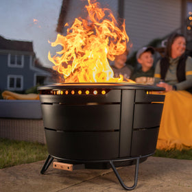 Removable ash pan for quick and easy cleanup.