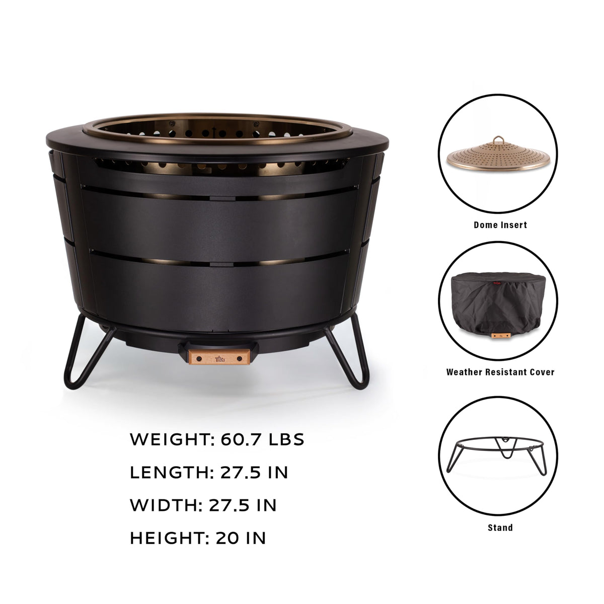 4-foot heat radius keeps guests warm on cool evenings.