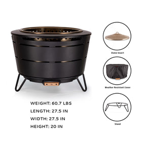 4-foot heat radius keeps guests warm on cool evenings.