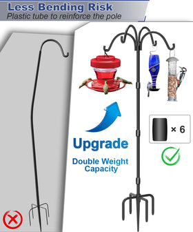 Tikimilor 60 inch heavy duty pole supports bird feeders and lights with adjustable height.