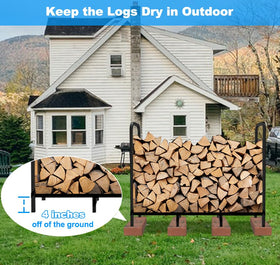 Tikimilor 8-leg design provides stable log storage during heavy use