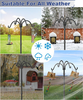 Tikimilor easy assembly bird feeder hanger base for quick setup and storage.