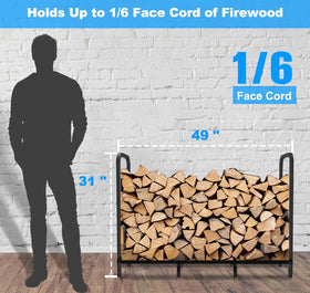 Easy-assembly Tikimilor firewood rack with hardware included