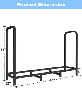 Tikimilor elevated wood rack design promotes airflow for drier firewood.