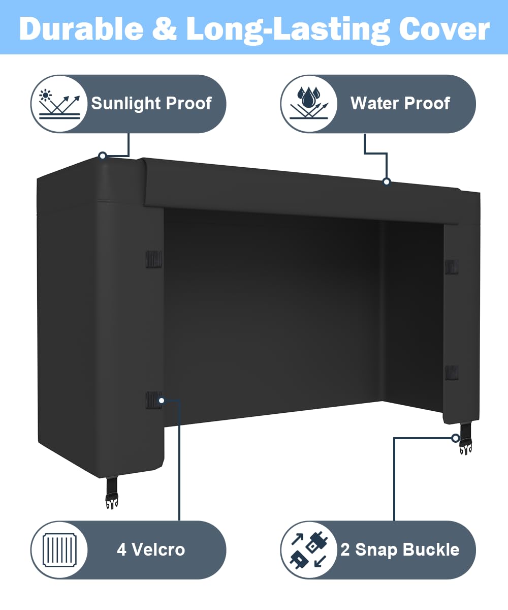 Tikimilor firewood rack cover attachment ensures a secure weather seal.
