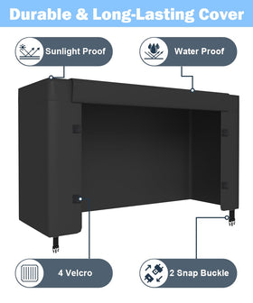 Tikimilor firewood rack cover attachment ensures a secure weather seal.