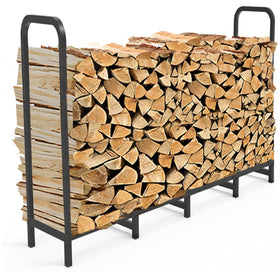 Tikimilor firewood rack elevated stand keeps logs off the ground for airflow
