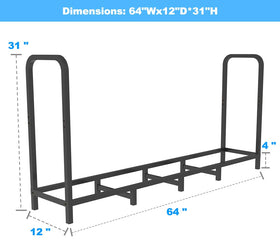 Tikimilor firewood rack with ten legs for stable loading