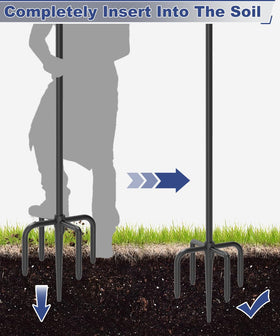 Flower pots hung from the hook to add garden color.