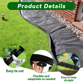 Tikitup flexible edging adapts to curves and straight lines.