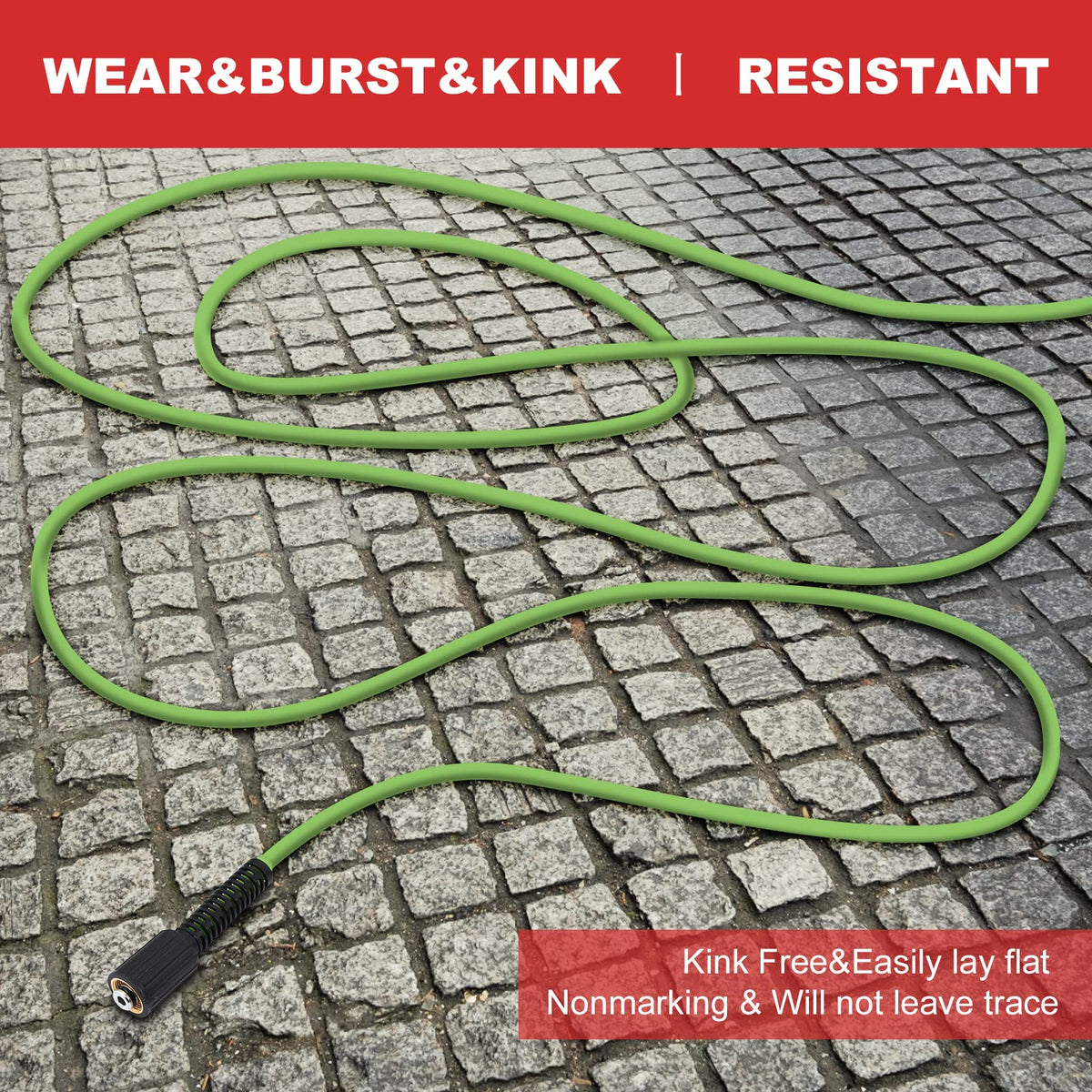 TikLog hose organizer helps store and unwind the 50 ft hose.