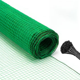 Tilvex 4x100 ft plastic garden fence roll protects gardens and pets.