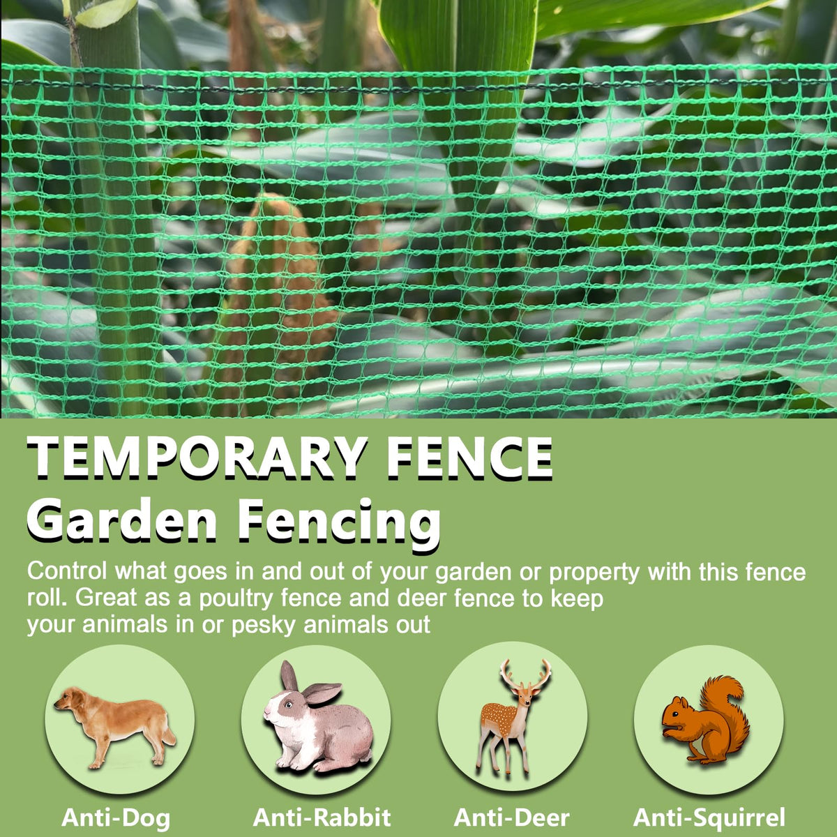 Tilvex 50 zip ties included for quick, secure temporary fencing setup.